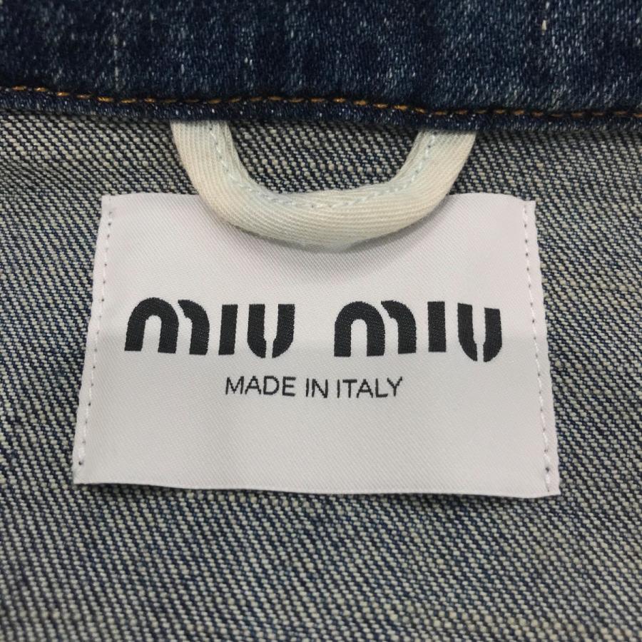 miu miu（ミュウミュウ） 【値下げ】MIU MIU ロゴ刺繍デニムジャケット
