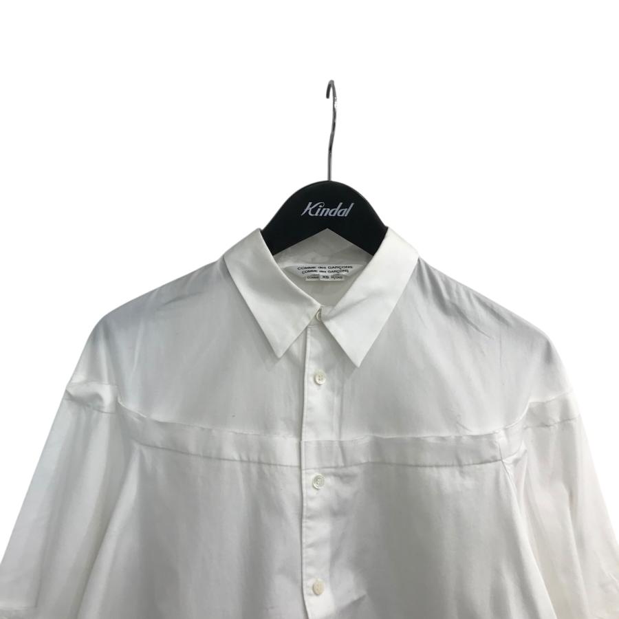 コムデギャルソンコムデギャルソン　コットン　バルーンスリーブ　シャツ　ネイビー コムデギャルソンコムデギャルソン コットン バルーンスリーブ シャツ