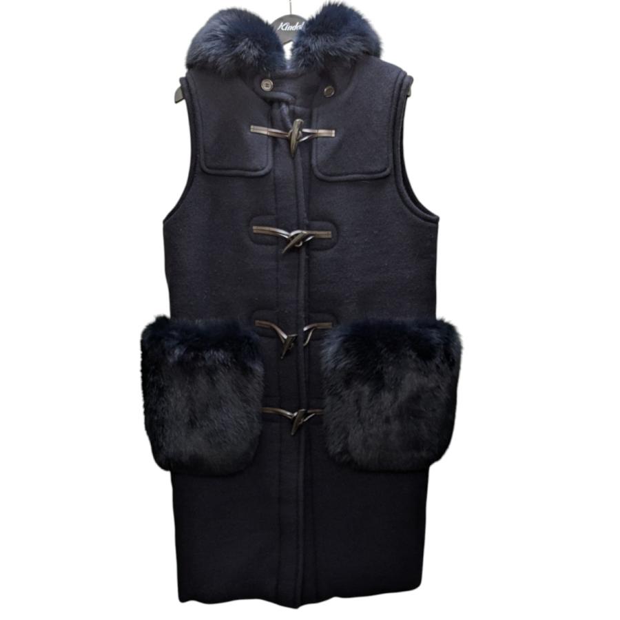 DRAWER（ドゥロワー） ファーポケットノースリーブダッフルコート