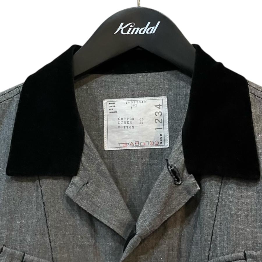 sacai（サカイ） sacai Dungaree Shirt 半袖シャツ グレー サイズ：1