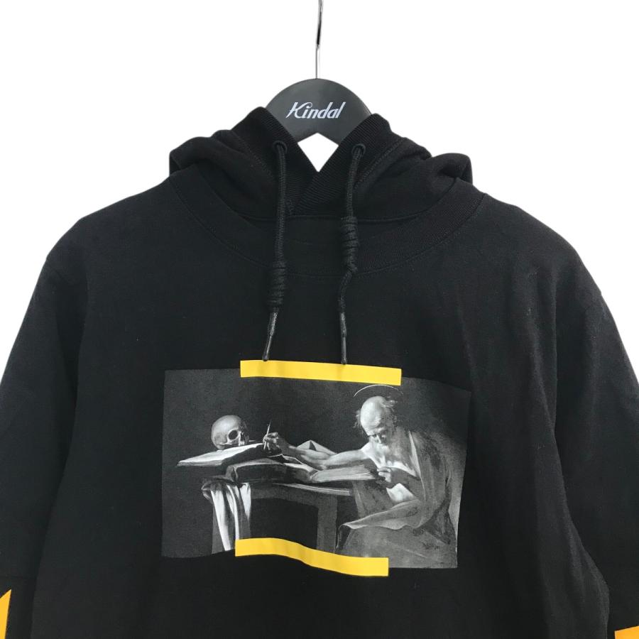 【値下げ】OFFWHITE Tシャツレイヤードプルオーバーパーカー OMBB087F21FLE006 ブラック サイズ：XS (渋谷店)_2