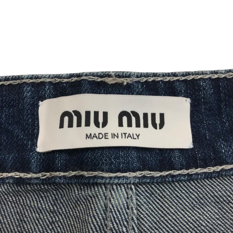 miu miu（ミュウミュウ） 【値下げ】MIU MIU バックロゴデニムパンツ