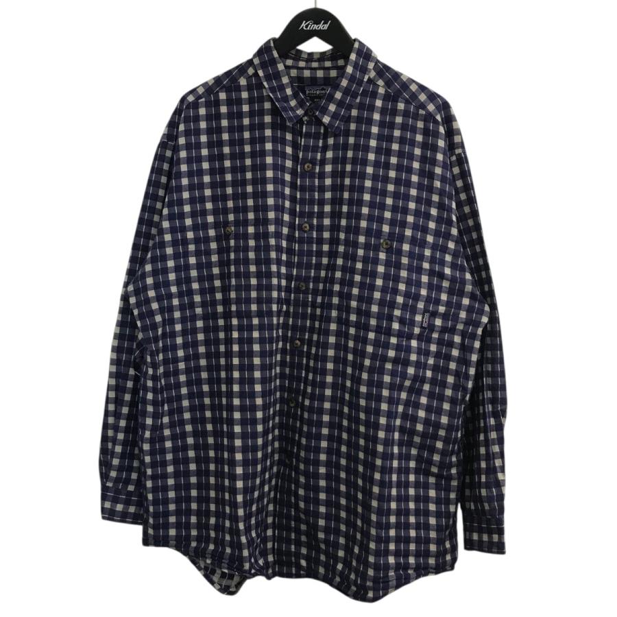 patagonia（パタゴニア） チェックシャツ ネイビー×ホワイト サイズ