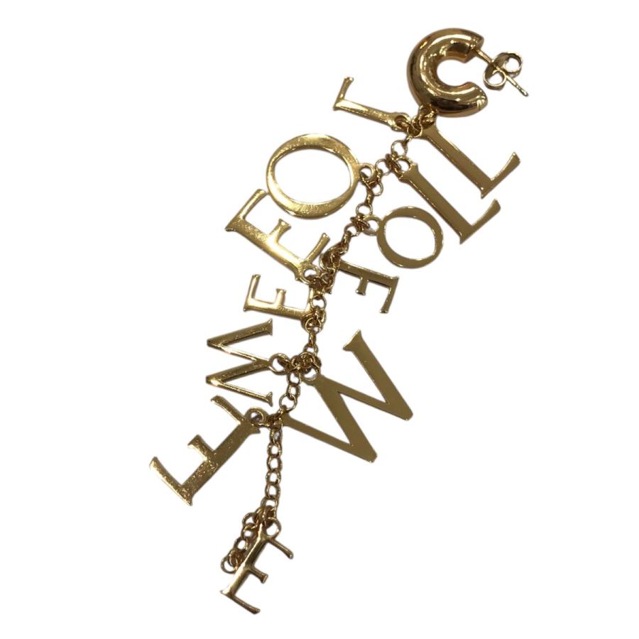 LOEWE（ロエベ） 【値下げ】LOEWE レタリングロングピアス ゴールド