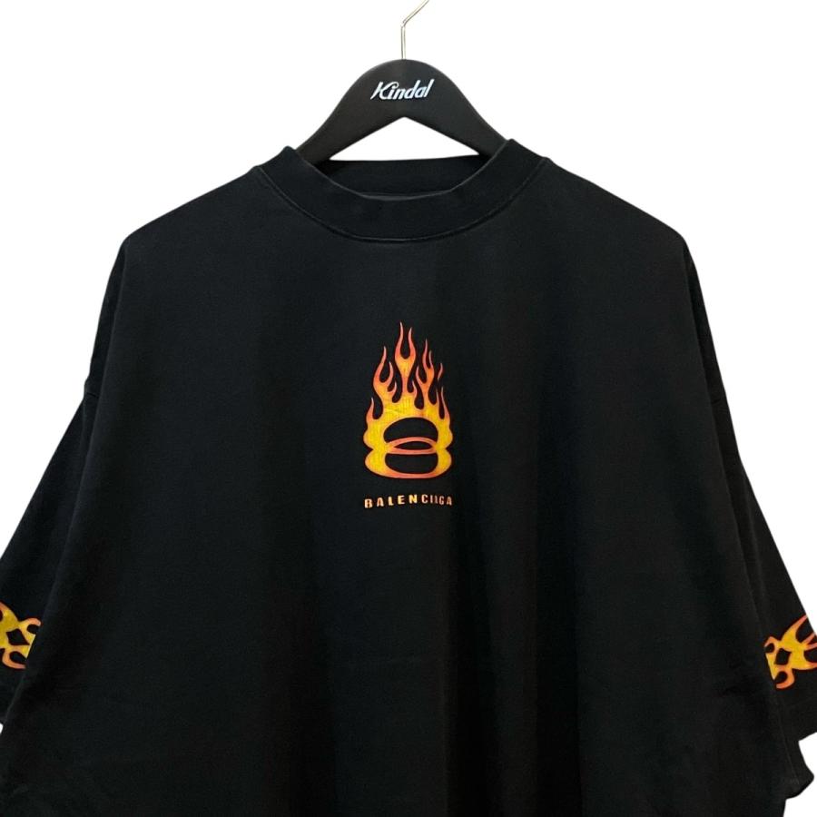 BALENCIAGA（バレンシアガ） フレイムロゴオーバーサイズTシャツ