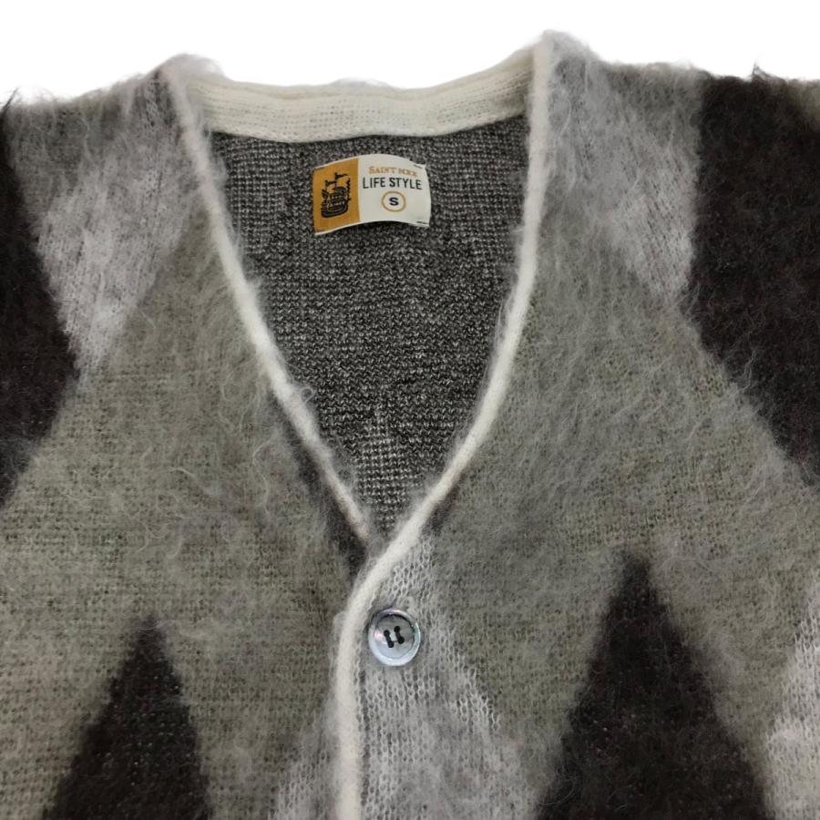 値下げ】SAINT MICHAEL 25AW 「KNIT CARDIGAN」 アーガイルモヘア