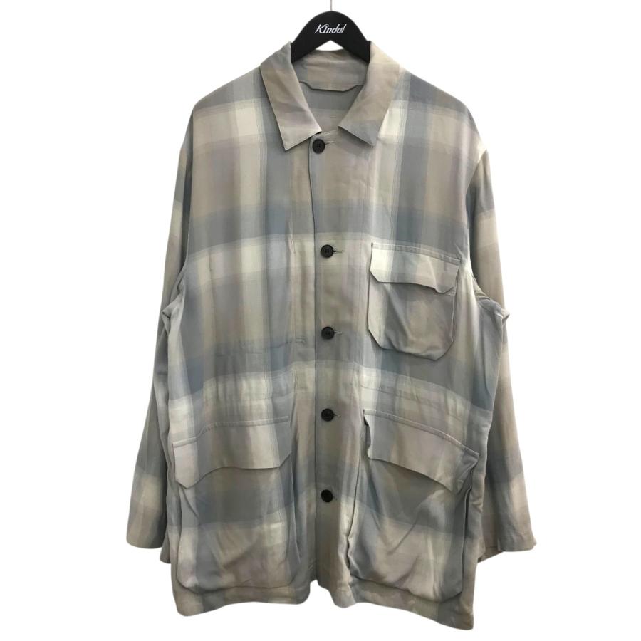 YOKE グレー チェック柄 長袖シャツ YOAK（ヨーク） YOKE チェック柄長袖ジャケット YK21SS0213J グレー