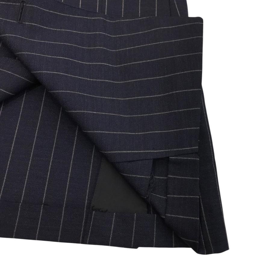 極美品 ユナイテッドアローズ ストライプ柄 セットアップ スーツ 紺 44 UNITED ARROWS（ユナイテッドアローズ） 【値下げ】UNITED ARROWS