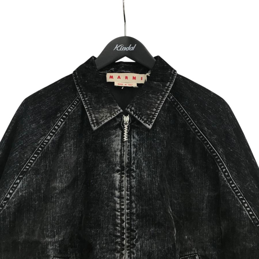 マルニ MARNI 25AW 「FLOCKY ZIP JACKET」 フロッキージップジャケット JKJD0367A0 ブラック サイズ：46の画像