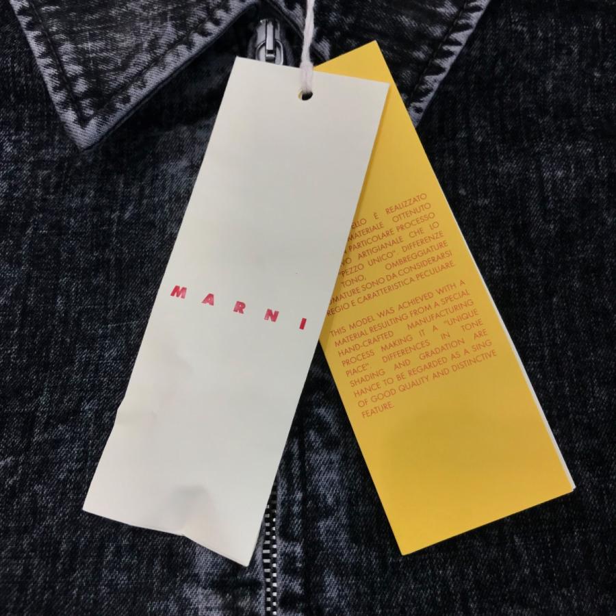 マルニ MARNI 25AW 「FLOCKY ZIP JACKET」 フロッキージップジャケット JKJD0367A0 ブラック サイズ：46の画像