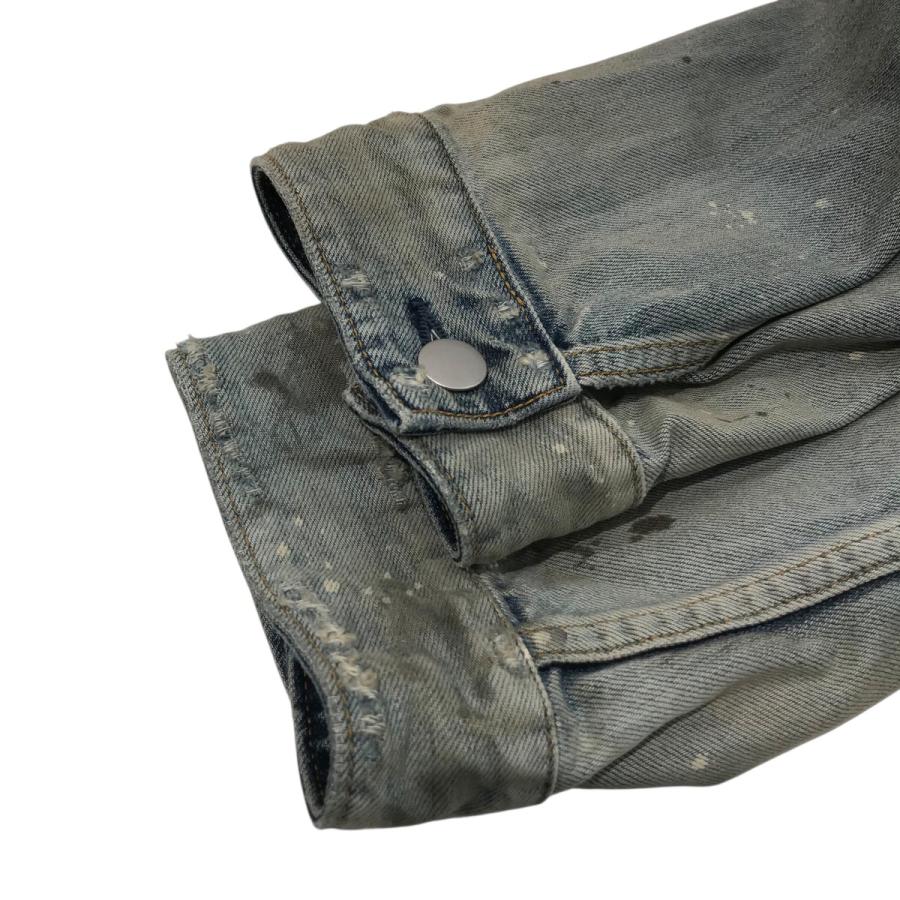 アンセルム 25ss 美品 ダメージ加工 Gジャン デニム ジャケット サイズ2 値下げ】ANCELLM 25SS 「AGING DENIM JACKET」 デニムジャケット ANC