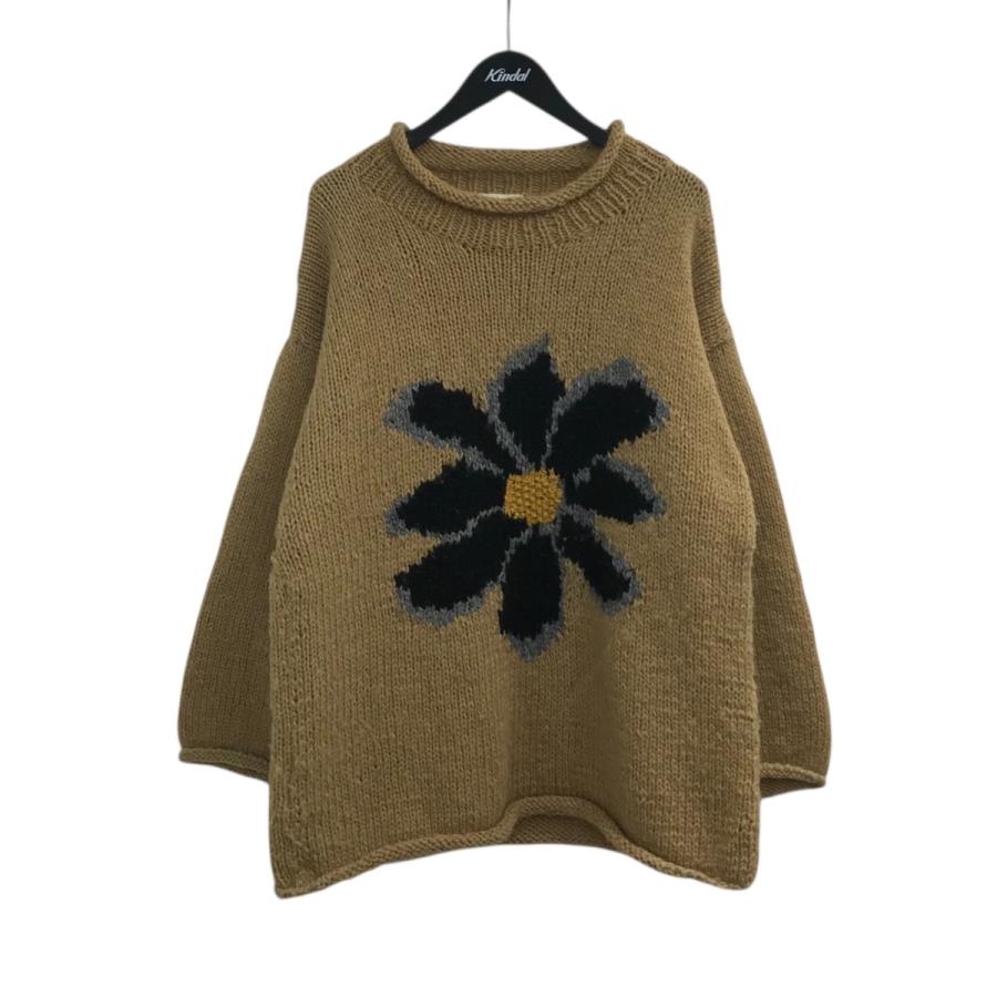 マクマーンウーレン mcmachan woolen フラワーニット ブラウン サイズ 