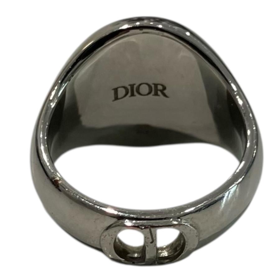 値下げ】DIOR×KENNY SCHARF シグネットリング シルバー×グリーン