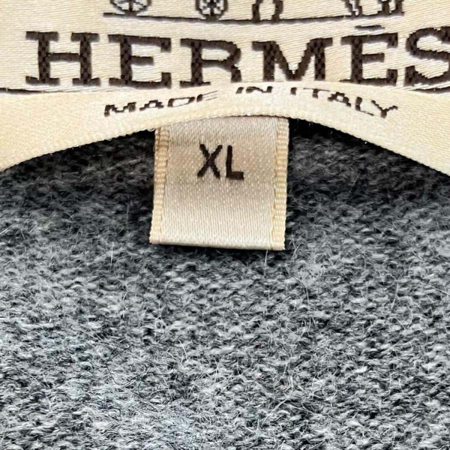 エルメス　カシミヤ　ニット　sizeL HERMES（エルメス） 【値下げ】HERMES カシミヤニット グレー サイズ