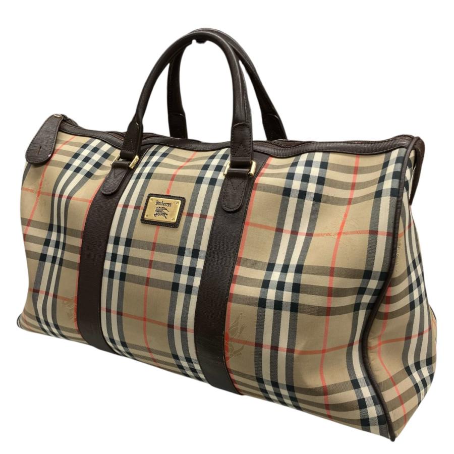 BURBERRY（バーバリー） ノバチェックボストンバッグ ブラウン