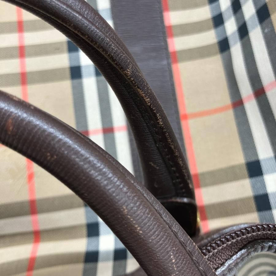 BURBERRY（バーバリー） ノバチェックボストンバッグ ブラウン