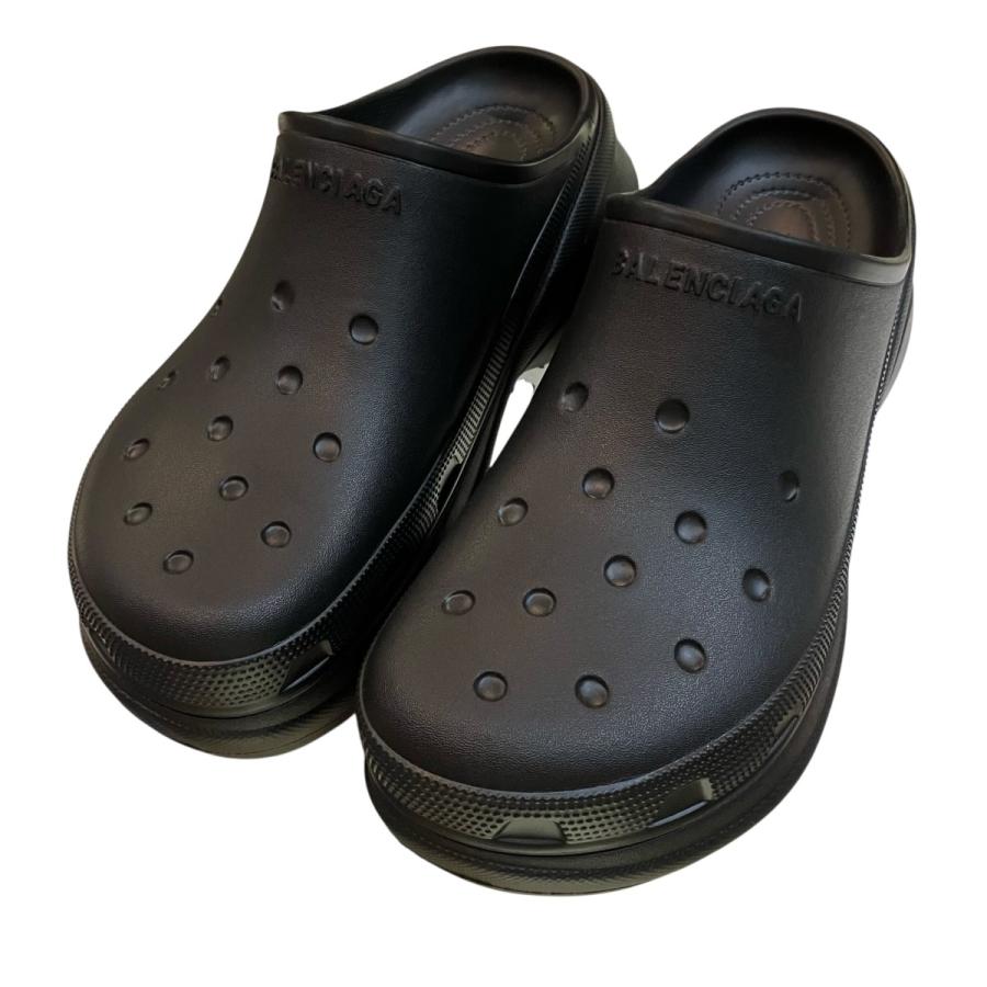 BALENCIAGA バレンシアガ RUBBER CROCS ラバークロックス ミュール サンダル ブラック 720857 BALENCIAGA（バレンシアガ） 【値下げ】BALENCIAGA×CROCS ラバー