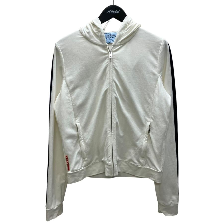 PRADA（プラダ） サイドラインジップパーカー アイボリー サイズ：XL