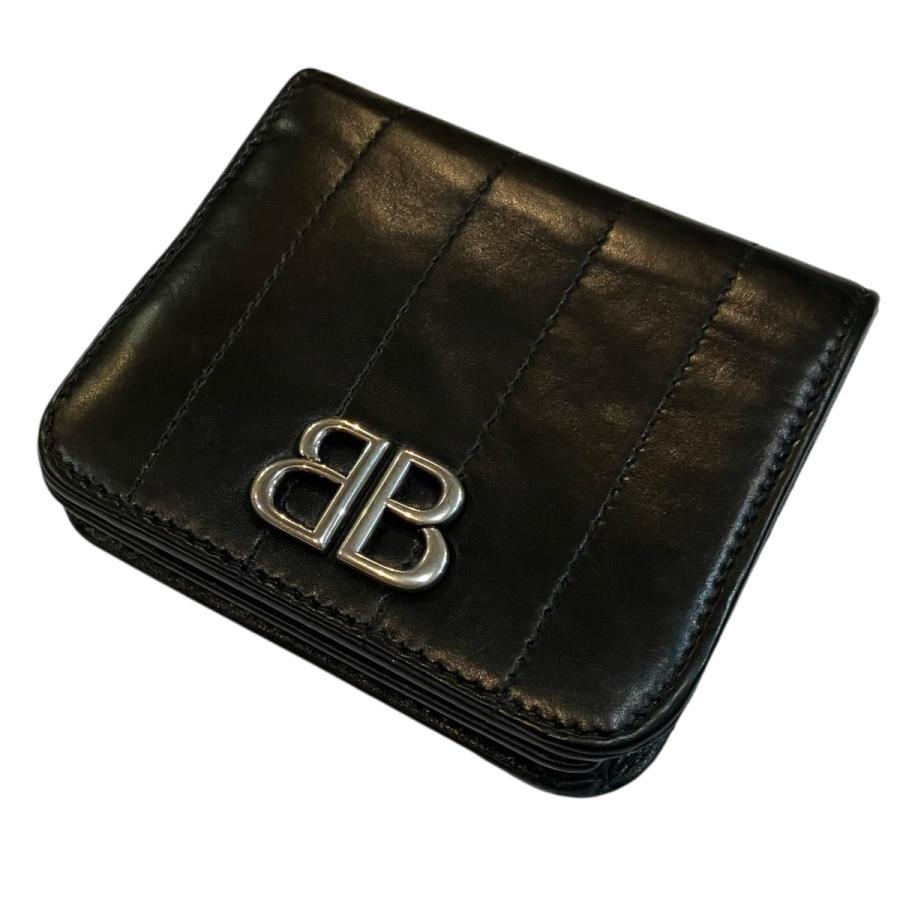BALENCIAGA（バレンシアガ） モナコ2つ折り財布 765459 ブラック
