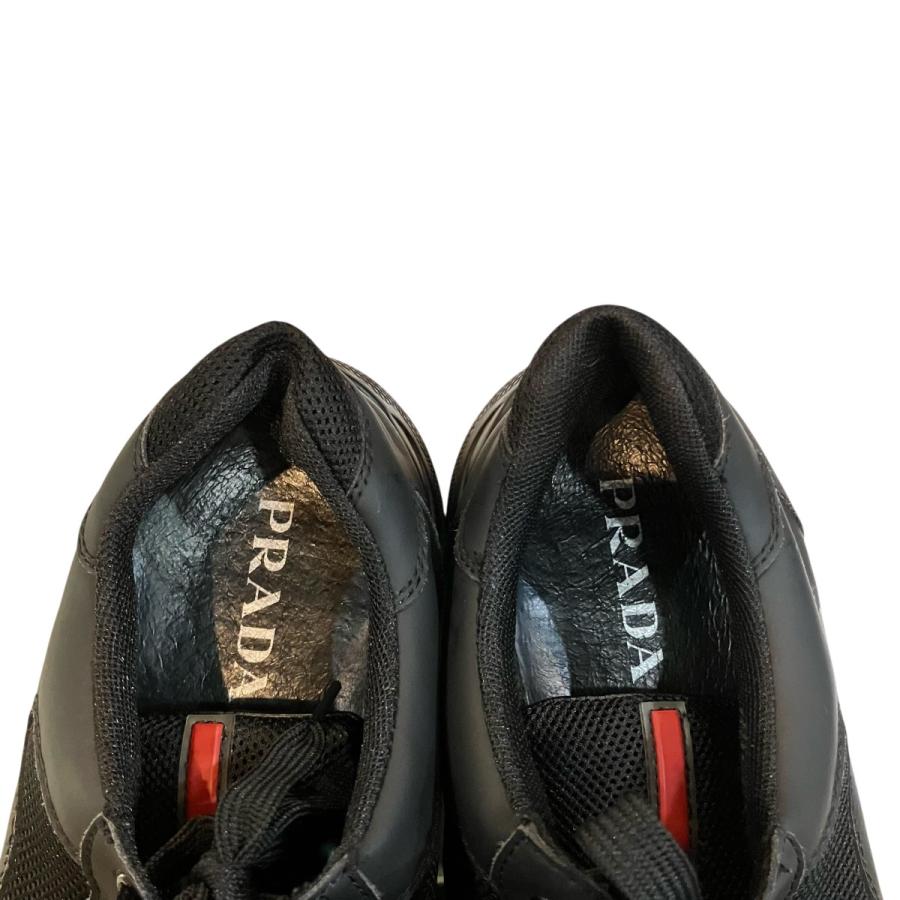 PRADA（プラダ） レザースニーカー ブラック サイズ：42(27CM 