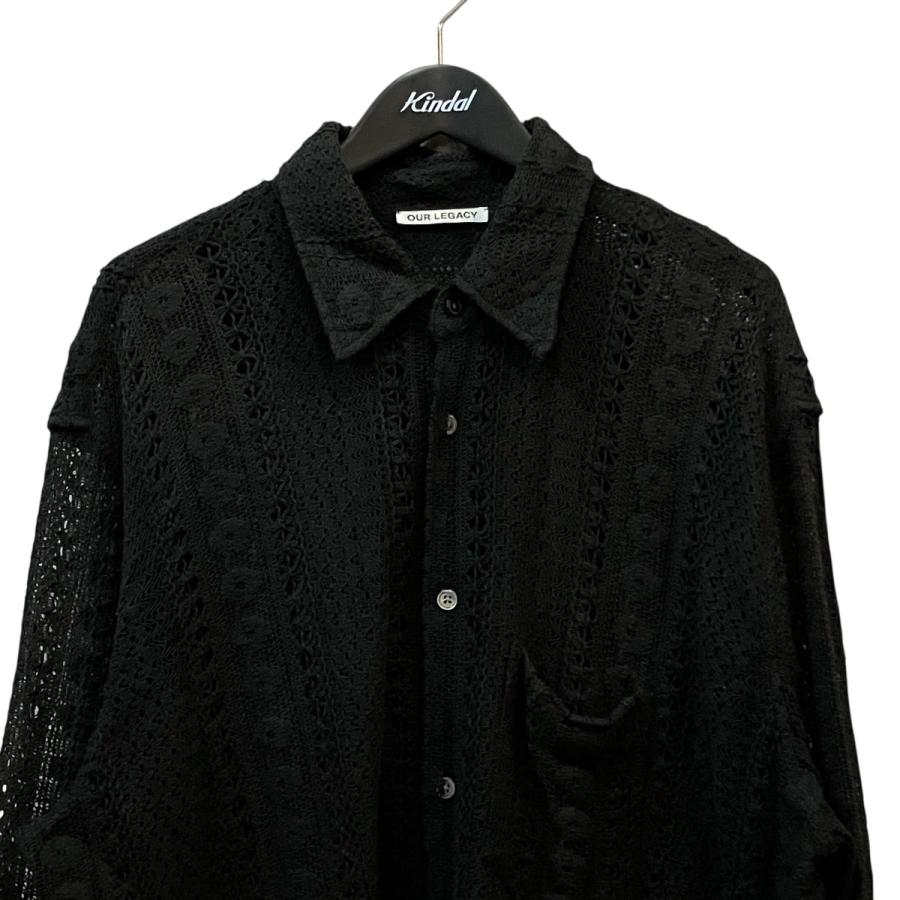 Our Legacy シースルーブラックシャツ Our Legacy（アワーレガシー） レースシャツ M2212CBC ブラック サイズ