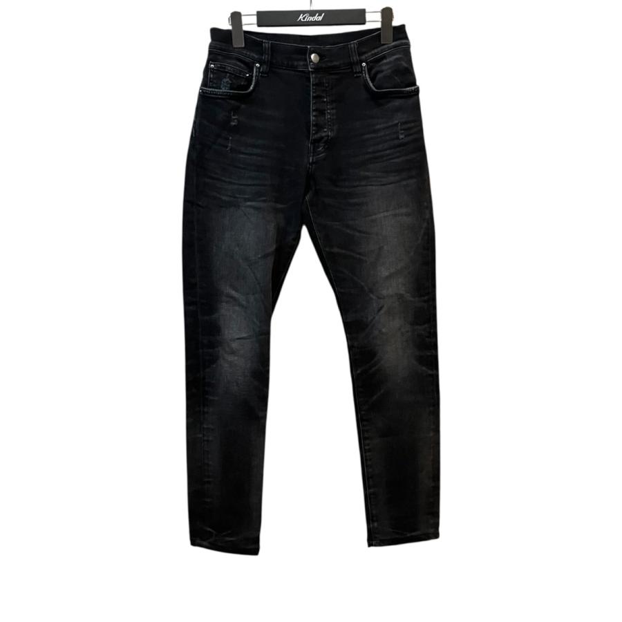AMIRI（アミリ） クラッシュ加工スキニーデニムパンツ ブラック サイズ 