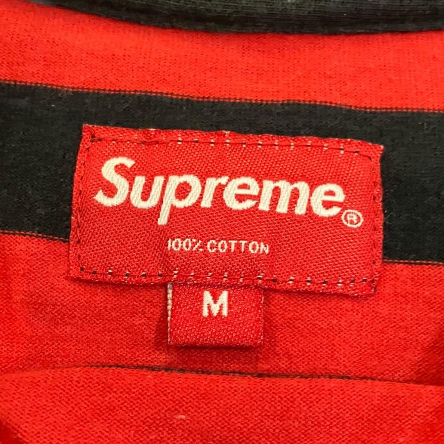 Supreme（シュプリーム） ボーダーTシャツ レッド×ブラック サイズ：M