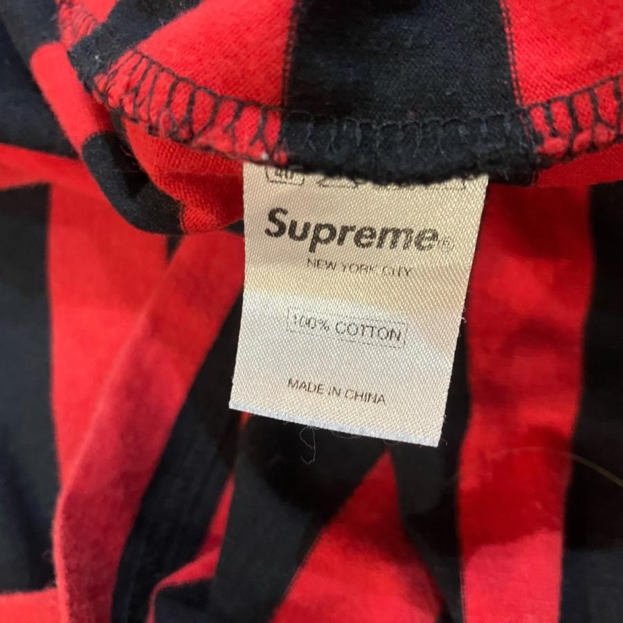 Supreme（シュプリーム） ボーダーTシャツ レッド×ブラック サイズ：M