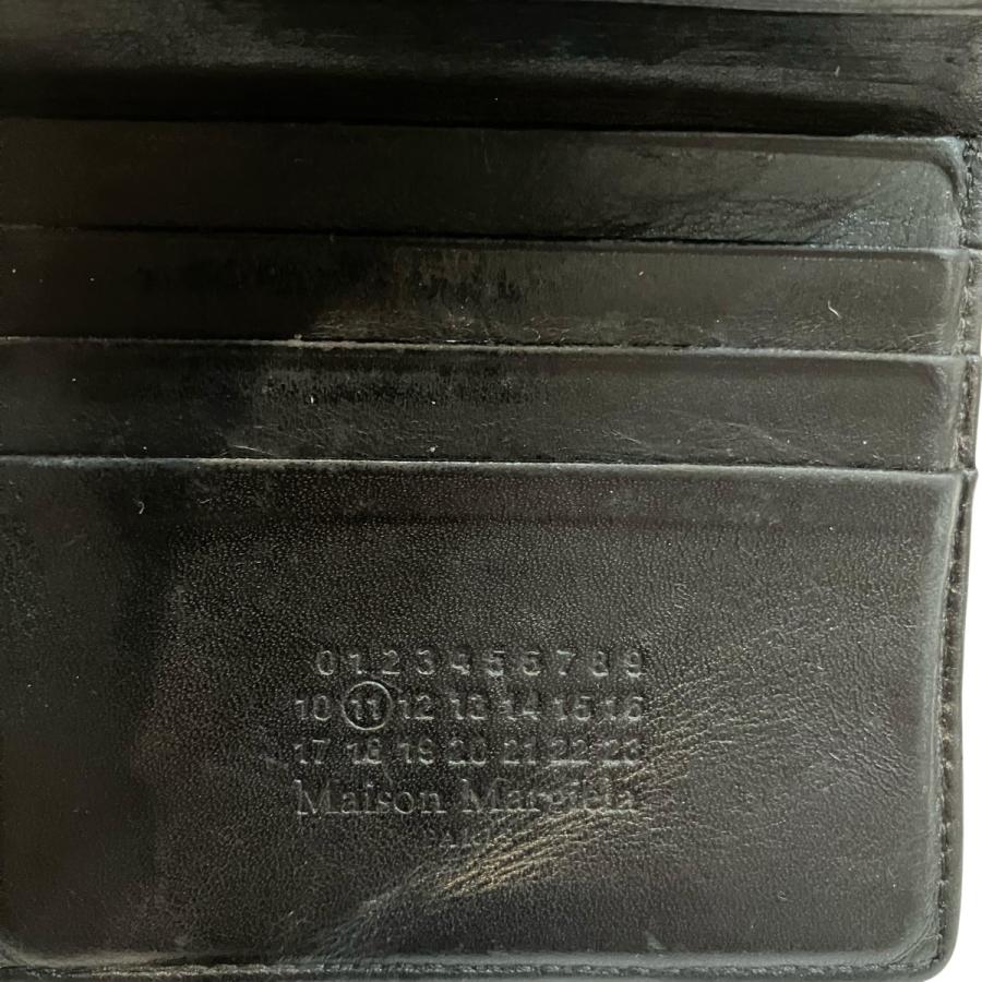 Maison Margiela（メゾンマルジェラ） レザー二つ折り財布 ブラック