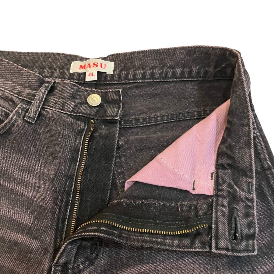 値下げ】MASU デニムパンツ ブラック×パープル サイズ：44 (渋谷店 
