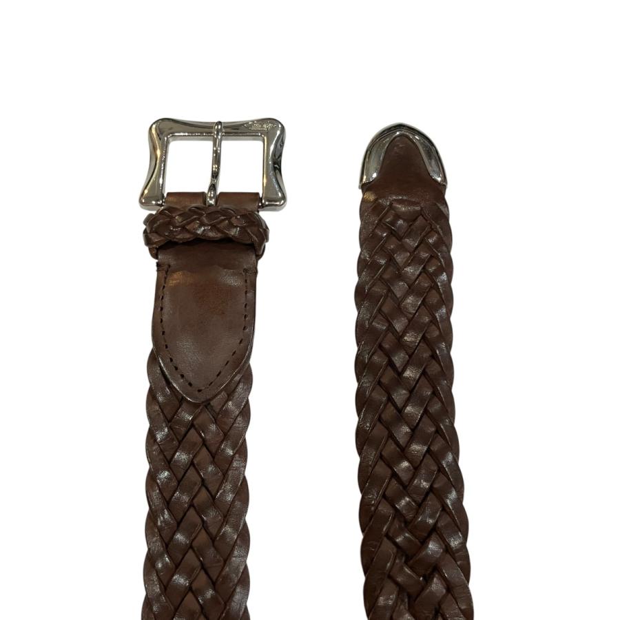 j&m davidson ブラウンレザー編み込みベルト J&M Davidson（J＆Mデヴィッドソン） ジェイアンドエムデヴィッドソン