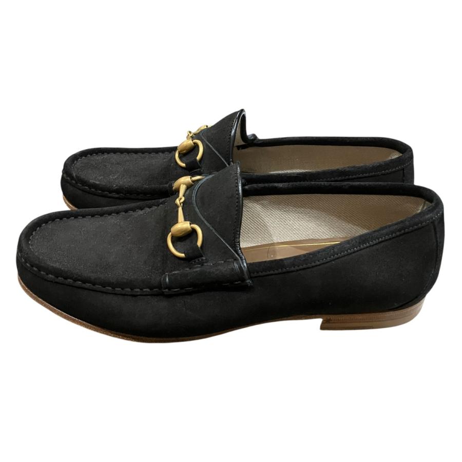 GUCCI スエードホースビットローファー グッチ 27㎝ GUCCI（グッチ） ホースビットスウェード ローファーシューズ ブラック