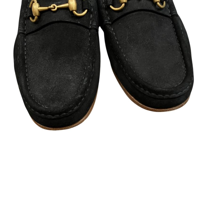 GUCCI（グッチ） ホースビットスウェード ローファーシューズ ブラック