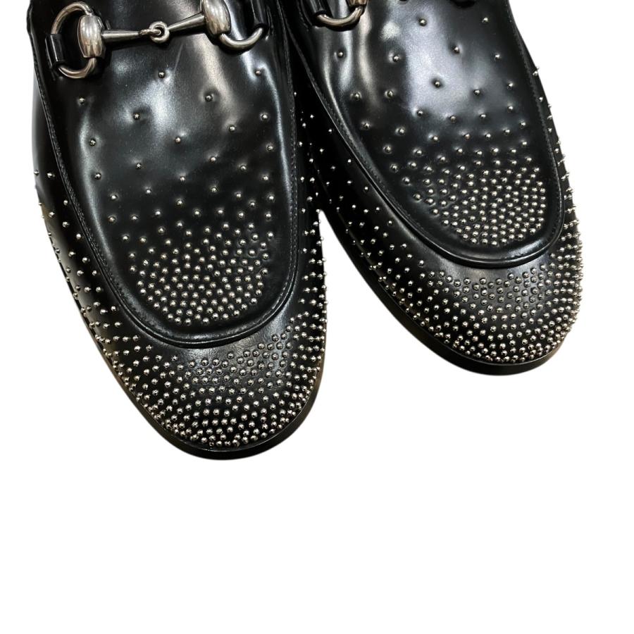 GUCCI（グッチ） スタッズホースビットローファーシューズ ブラック