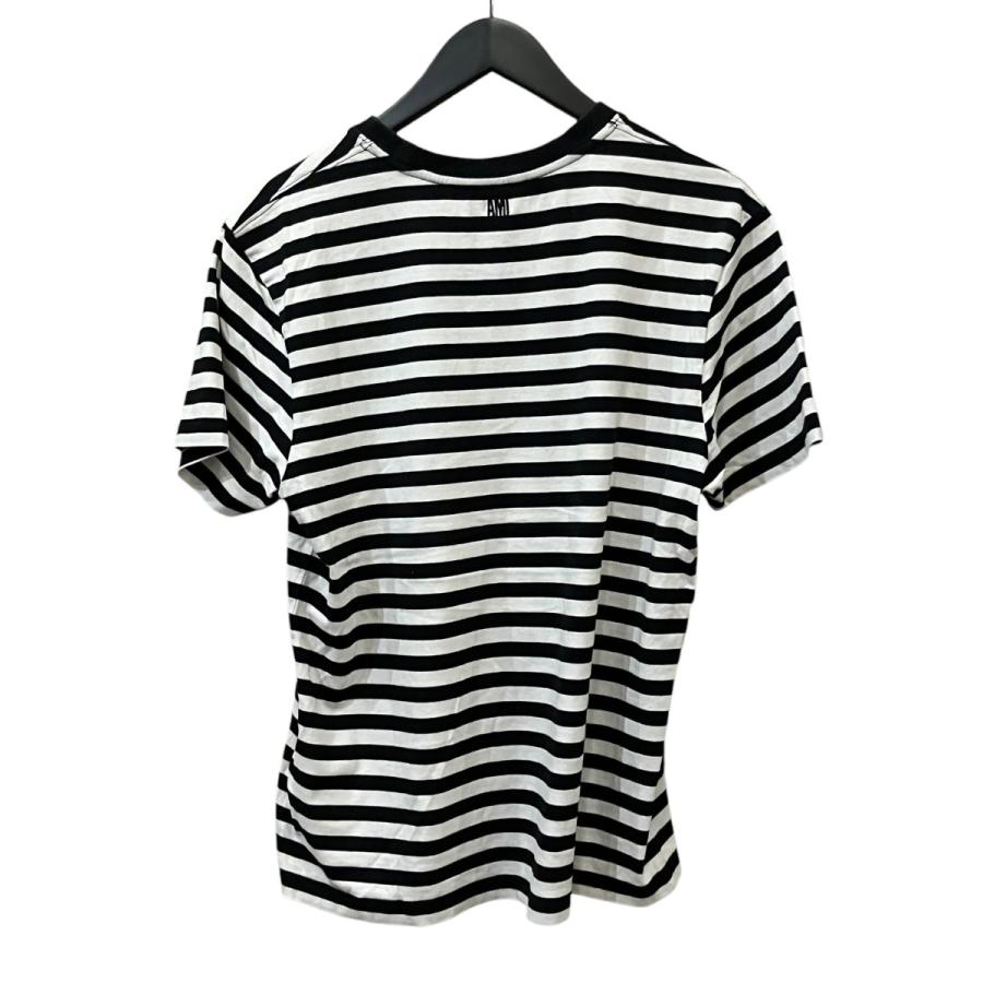 アミパリス AMI PARIS ボーダーTシャツ ホワイト×ブラック サイズ：M
