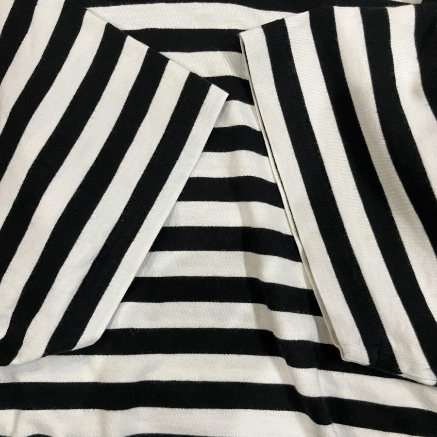 アミパリス AMI PARIS ボーダーTシャツ ホワイト×ブラック サイズ：M