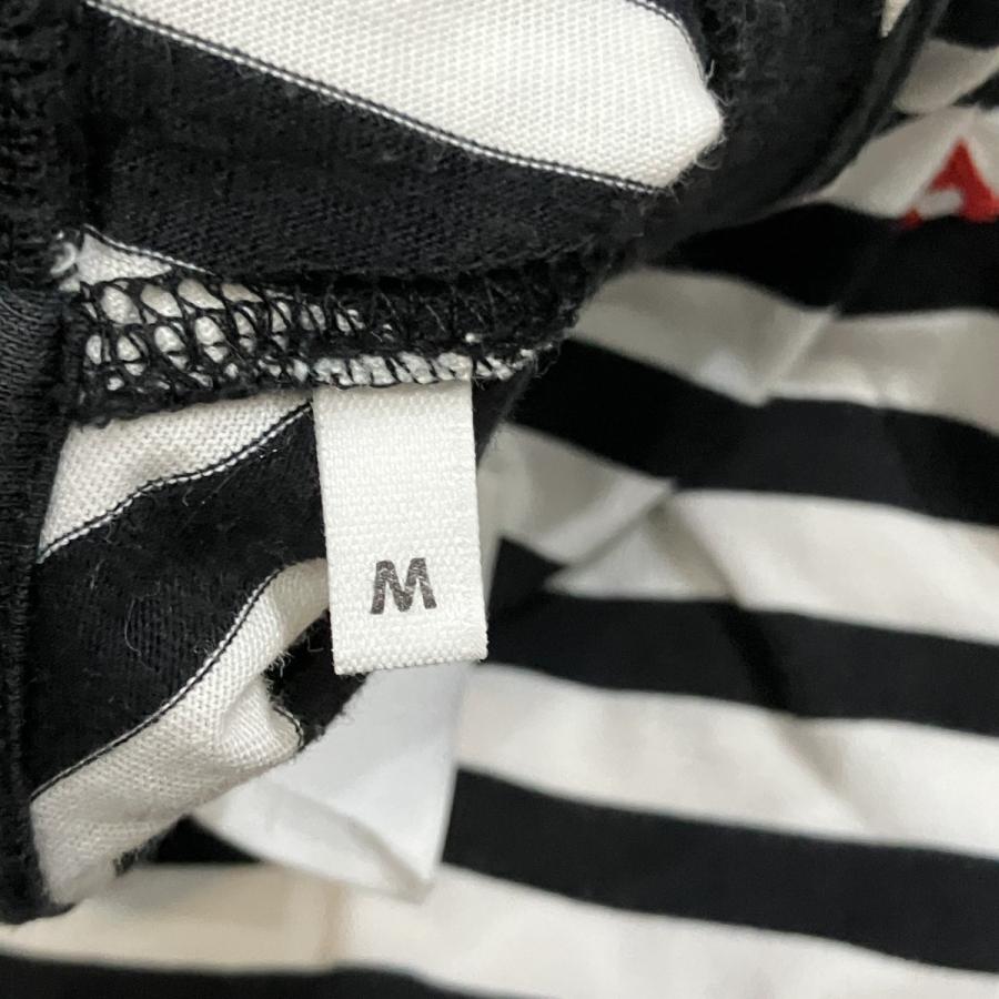 アミパリス AMI PARIS ボーダーTシャツ ホワイト×ブラック サイズ：M