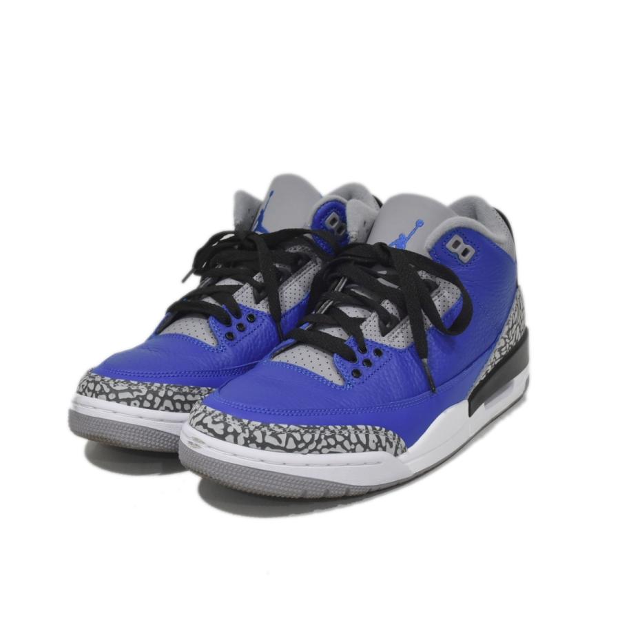 【値下げ】NIKE AIR JORDAN 3 RETRO　スニーカー　CT8532-400 ブルー サイズ：ＵＳ8．5　（26．5ｃｍ） (京都店)｜kindal