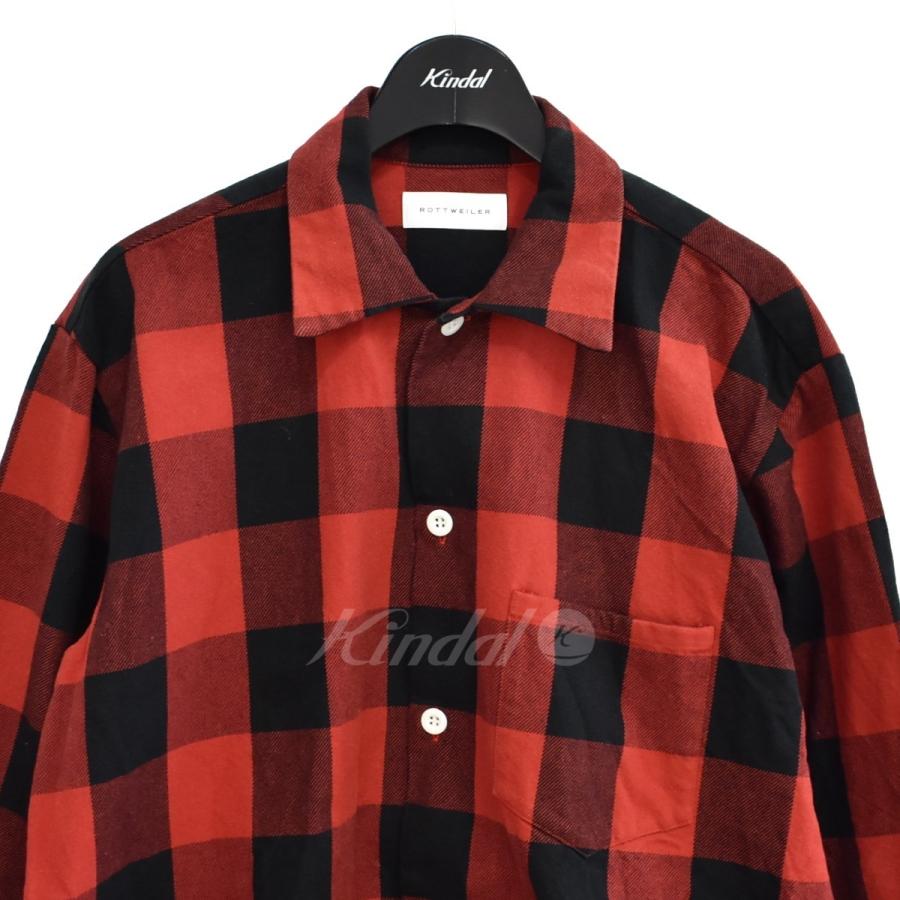 【値下げ】ROTT WEILER Used Block Check Shirt レッド×ブラック サイズ：M (心斎橋アメリカ村店)｜kindal｜03