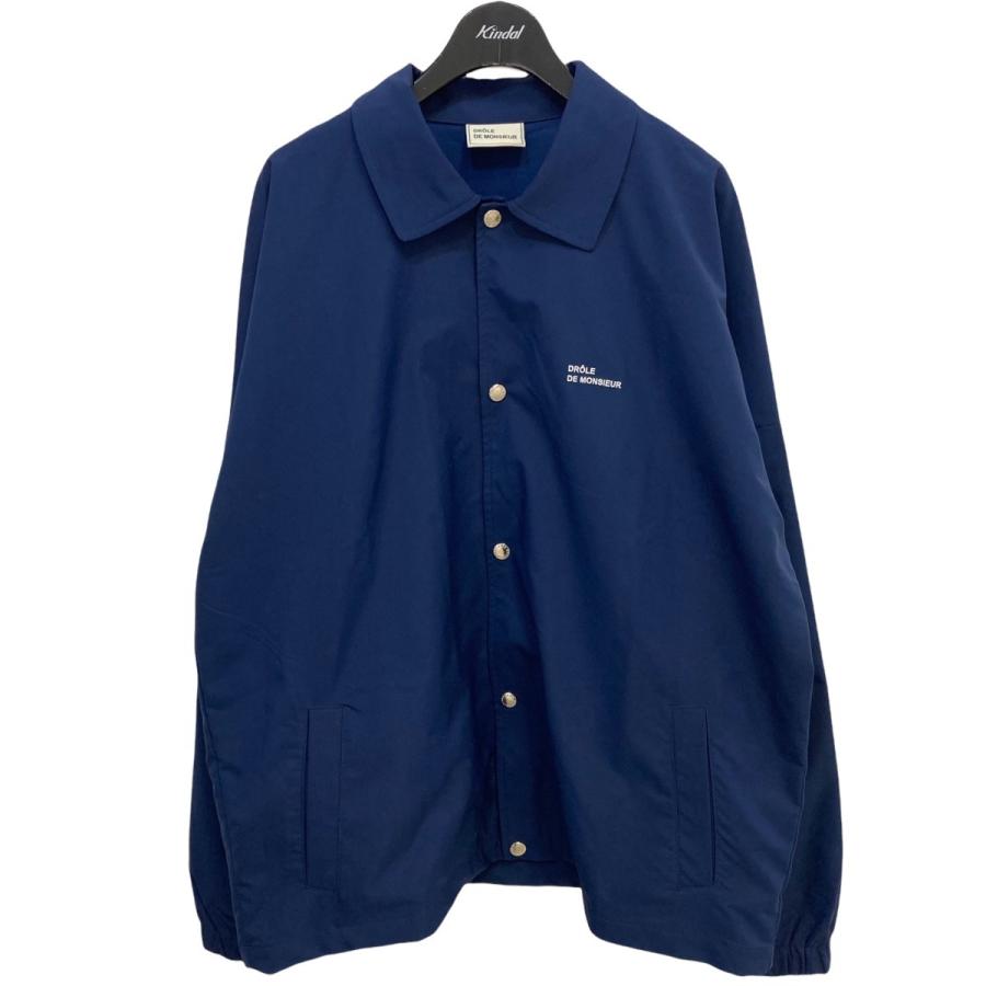 DROLE DE MONSIEUR プリントコーチジャケット ネイビー サイズ：L  