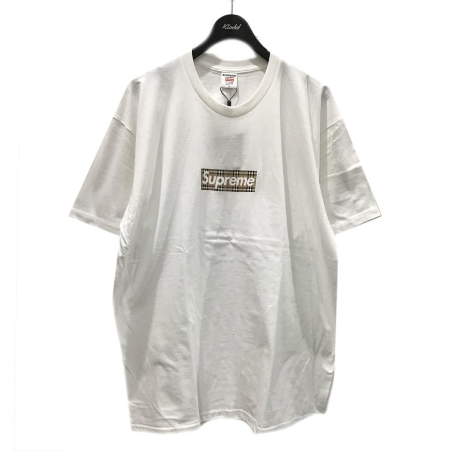 値下げ】SUPREME × Burberry 22SS ボックスロゴTシャツ Box Logo Tee