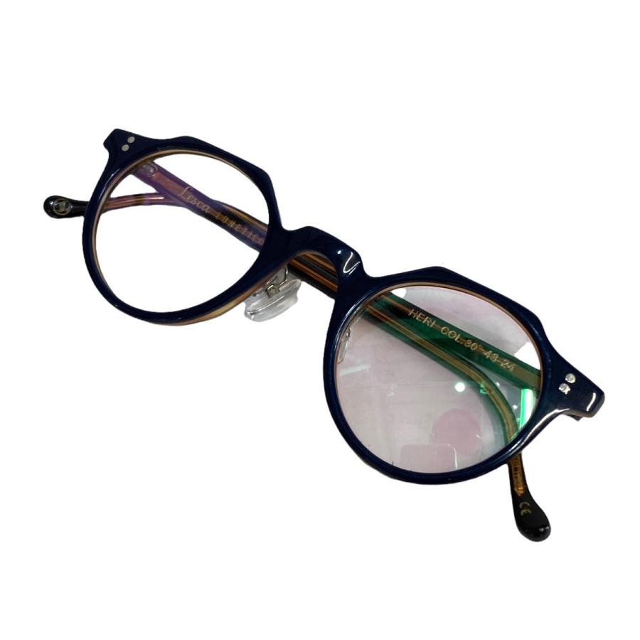 Lesca Lunetier Heri メガネ ネイビーxブラウン サイズ 43 24 心斎橋アメリカ村店 2722 ブランド古着カインドオル 通販 Yahoo ショッピング