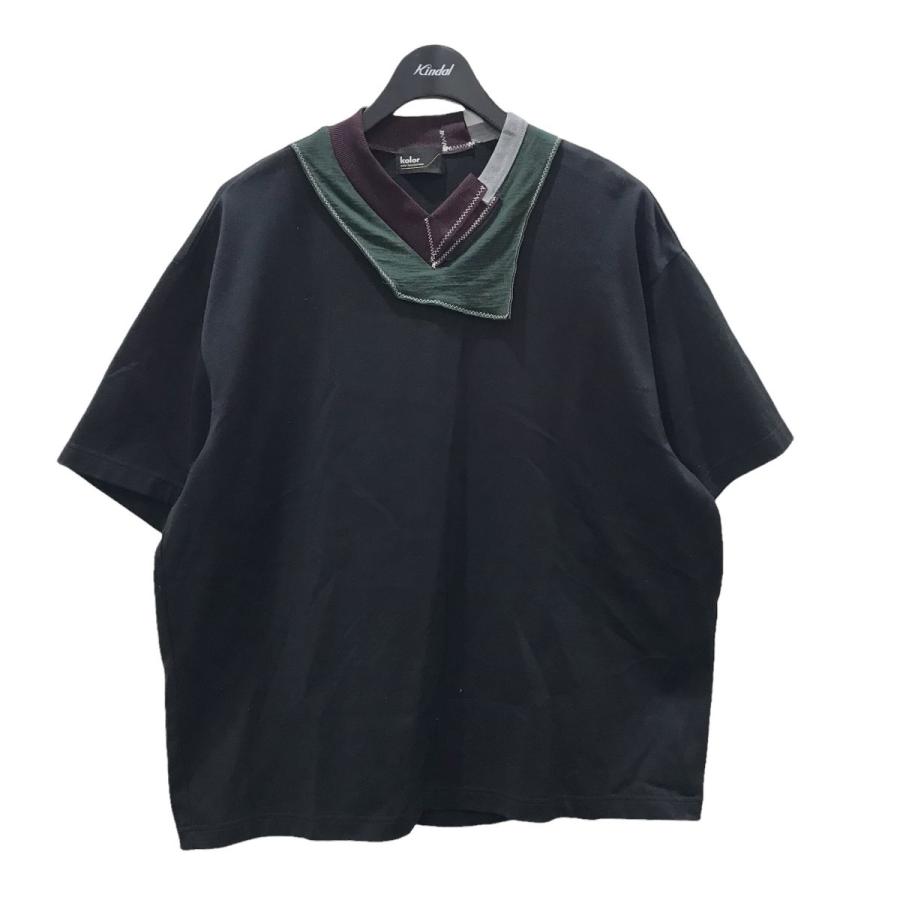 Color kolor 度詰め天竺カットソー 22SCM-T08208 ブラック・グリーン 