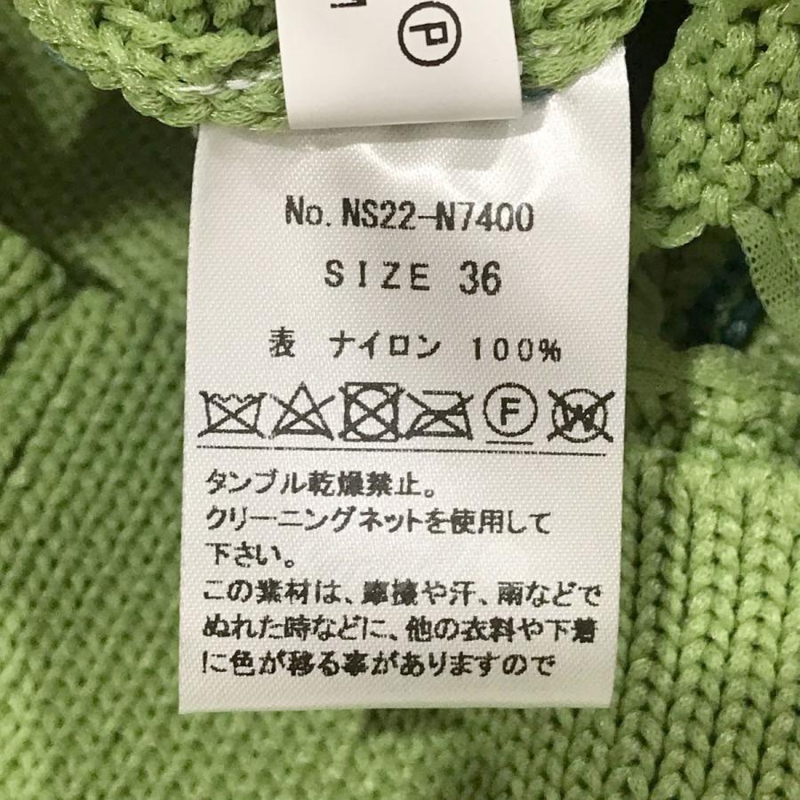 残りわずか】 NAMACHEKO 22SS ニットセーター LENI CREWNECK グリーン