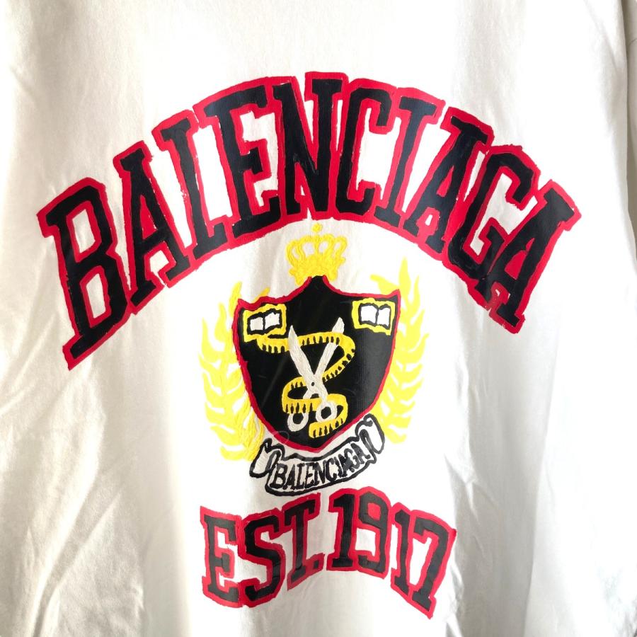 23SS Balenciaga バレンシアガ カレッジロゴ ペイント Tシャツ
