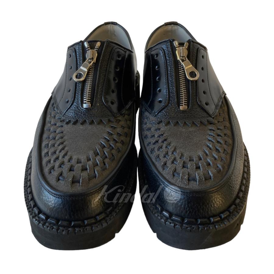 foot the coacher 【値下げ】foot CHAOS FRONT ZIP レザーシューズ 