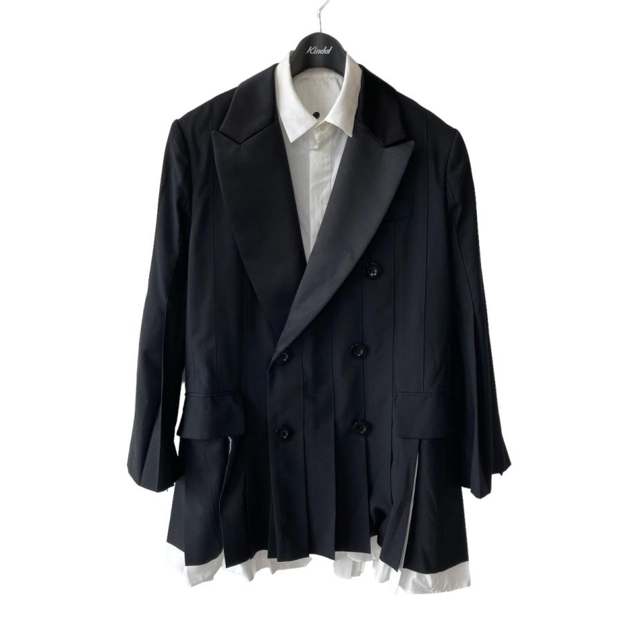 サカイ sacai 23SS Suiting x Cotton Poplin Jacket 23-06615 ブラック 