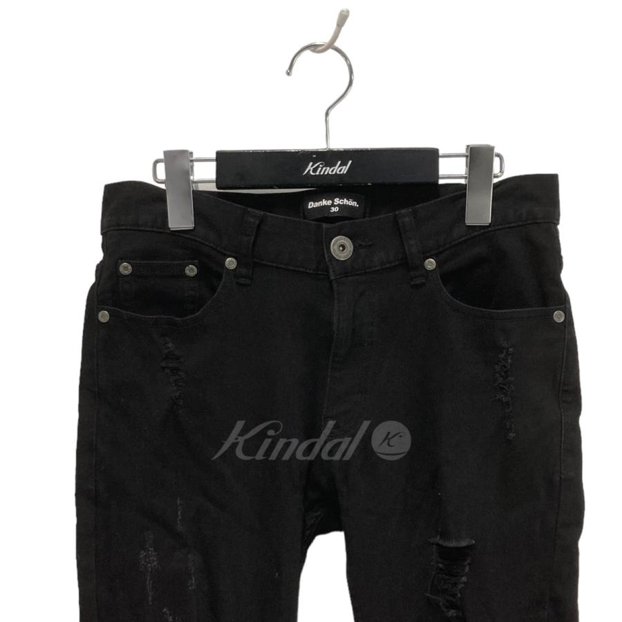 値下げ】Danke schon ダメージ加工 デニムパンツ ブラック サイズ：30 