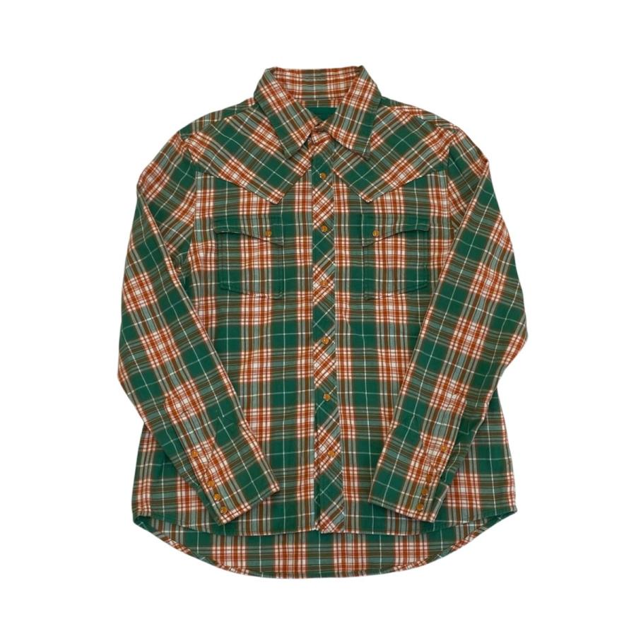 ティーエムティー TMT 23SS REVIVAL WGAUZE PLAID SHIRTS グリーン サイズ：XL