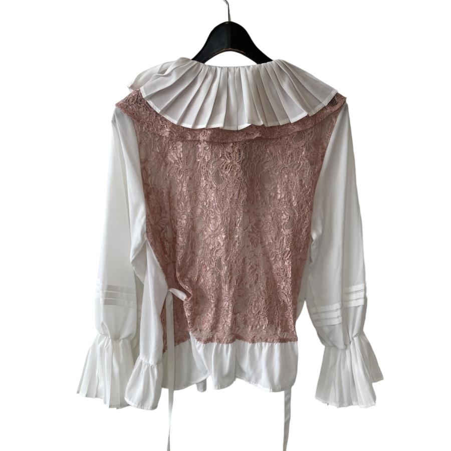 値下げ】rurumu pleats collar BL レースブラウス rrm20aw-bl01 